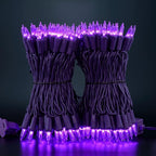 YULETIME 200 Purple LED Christmas Lights with Purple Wire, Pack of 2 Strands 33 Feet 100 Lights UL Certified Holiday String Light Set