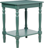 Decor Therapy Accent Table with Storage, Casual Style, Modern End Table, Sturdy, Blue Gray - (24" x 19.5" x 15.75")