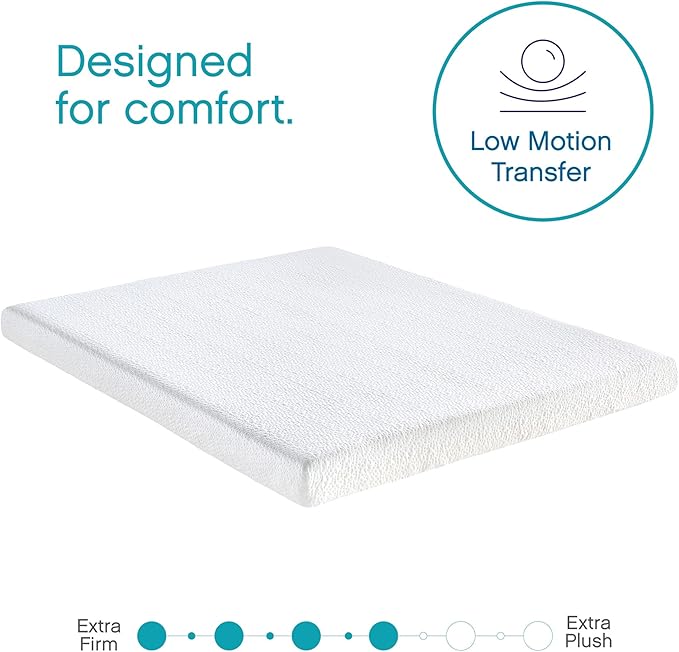 Classic Brands 4.5-Inch Cool Gel Memory Foam Replacement Mattress for Sleeper Sofa Bed Queen, Plush