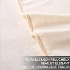 HOZY Soft Blanket Travel Size Fleece Warm Fuzzy Throw Blankets for The Bed Sofa Lightweight 350GSM Ivory 50"*61"