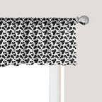 Ambesonne Cow Print Window Valance Pack of 2, Animal Hide Pattern Spots Farm Life Cattle Camouflage Animal Skin, Rod Pocket Curtain Valances for Kitchen Bedroom, 42" X 12", Charcoal Grey White