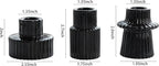 Vixdonos Taper Glass Candlestick Holders Tealight Candle Holders for Table Centerpieces, Wedding Decor and Dinner Party (3 Pcs, Black)