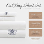 Linen Market 4 Piece California King Bedding Sheet Set (Navy Blue) - Sleep Better Than Ever with These Ultra-Soft Cooling Bed Sheets for Your California King Size Bed - Deep Pocket Fits 16" Mattress