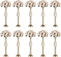 Versatile Metal Flower Arrangement, Candle Holder Stand Set for Wedding Party Dinner Centerpiece Event Restaurant Hotel Decoration (Twist Style, 10 x L)