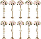 Versatile Metal Flower Arrangement, Candle Holder Stand Set for Wedding Party Dinner Centerpiece Event Restaurant Hotel Decoration (Twist Style, 10 x L)