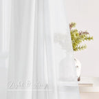 NICETOWN Scarf Curtain for Living Room - Elegant Solid Voile Sheer Valance Topper Long Window Treatment Scarf for Villa/Cottage (1 PC, Light Gray, W60 x L216)
