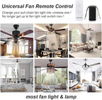 QIACHIP Universal Ceiling Fan and Lights Wireless Remote Control Kit 3-in-1 Ceiling Fan Light 4 Timing & 3 Speed Wireless Remote Control and Receiver Kits for Ceiling Fan Lamp