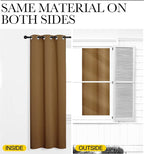 NICETOWN Sleek Blackout Curtains 96 inches Length for Windows, Noise Reducing and Block Draft Panels for Door Doorway Laundry Office Luxury Decor Theme (2 Panels, Gold Brown, W55 x L96 -Inch)