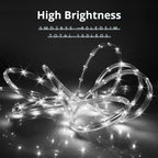 LED Rope Lights, 16.4 Feet Daylight Flat Flexible Strip Light, Plug in Novelty Lighting, Connectable and Waterproof for Home Christmas Holiday Garden Patio Party Decoration