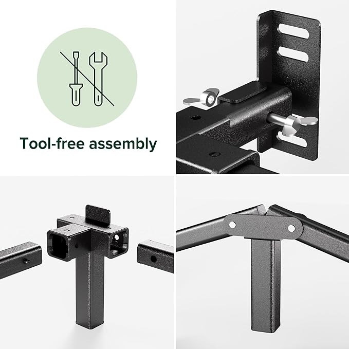 ZINUS 7 Inch Compack® Metal Bed Frame, Support Bed Frame for Box Spring and Mattress Set, Black, Full