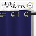 NICETOWN Blackout Curtain Panels, Window Treatment Energy Saving Thermal Insulated Solid Grommet Blackout Drapes/Draperies (Royal Blue, 1 Pair, 34 by 54)