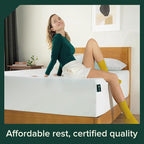 ZINUS 12 Inch King Green Tea Memory Foam Mattress [New Version], Fiberglass free, Medium Firm Feel, Zoned Pressure Relief, Certified Safe Foams & Fabric, Mattress in A Box