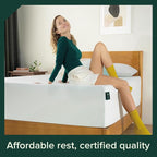ZINUS 12 Inch Queen Green Tea Memory Foam Mattress [New Version], Fiberglass free, Medium Firm Feel, Zoned Pressure Relief, Certified Safe Foams & Fabric, Mattress in A Box