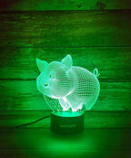 Pig 3D Decor Lamp with Remote, Toys for Girls Boys Room, Night Light Bedside Gifts for Kids Baby