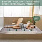 MAXYOYO Grey Constellation Futon Mattress, Japanese Floor Mattress Quilted Bed Mattress Topper, Extra Thick Folding Sleeping Pad Breathable Floor Lounger Guest Bed for Camping, Full