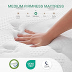 Novilla Full Mattress, 12 Inch Hybrid Mattress in a Box, Gel Inflation Memory Foam with Pocket Coils for a Cozy Night, Durable Support, Full Size Pillow Top Mattresses