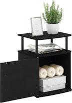 Furinno Jaya End Table, One, Black Wood