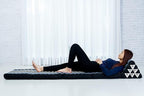 Leewadee Comfortable Japanese Floor Mattress - Thai Floor Bed with Triangle Cushion - Futon Mattress - XL Extra Long Thai Massage Mat, 89 x 20 inches, Blue, Kapok Filling