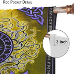 Viking Blackout Curtains Scandinavian Pirate Totem Mythology Golden Tree of Life Printed Curtain Bedroom and Living Room Decoration Blackout Curtains W63 * L63 Inch
