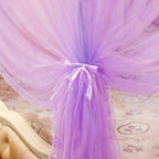 4 Corners Princess Bed Curtain Canopy Canopies for Girls Boys Adults Bed Gift (Queen, Purple)