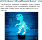 Dino 3D Decor Lamp with Remote, Dinosaur Toys for Girls Boys Room, 7 Colors Changing Night Light Bedside Gifts for Kids Baby