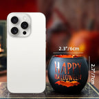 WDHODEC Halloween Candle Holders 6 Pieces Black Glass Votive Candle Holder for Halloween Wedding, Party, Table Centerpiece Décor Halloween Decorations Indoor and Outdoor