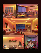 Govee 100ft RGBIC LED Strip Lights, Smart LED Lights Work with Alexa and Google Assistant, LED Lights for Bedroom WiFi App Control Segmented DIY Multiple Colors, Color Changing Light, (2 x 50ft)