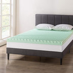 Best Price Mattress 4 Inch Egg Crate Memory Foam Mattress Topper with Calming Aloe Infusion, CertiPUR-US Certified, King