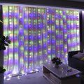 HXWEIYE 300LED Fairy Curtain Lights, 9.8x9.8Ft USB Plug-in 8 Modes Christmas String Hanging Lights with Remote for Bedroom Backdrop Wedding Party Indoor Wall Decor, Multicolor, Tangle-Free