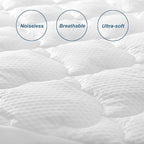 Twin Air Mattress Pad Sheets Cover, Air Mattress Topper Protector Plush Quilted, Soft Breathable and Noiseless Down Alternative Mattress Pad with Deep Pocket Fits Up to 16 inch Mattress