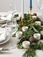 LE TAUCI Tealight Candle Holder, Embossed Ceramic Votive Candle Holders Bulk for Thanksgiving,Christmas, Wedding Table Centerpiece Decor, Set of 12, Arctic White