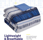 Sweet Home Collection 7 Piece Comforter Set Bag Solid Color All Season Soft Down Alternative Blanket & Luxurious Microfiber Bed Sheets, Mediterranean, Queen