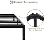45MinST 14 Inch Reinforced Platform Bed Frame/3500lbs Heavy Duty/Easy Assembly Mattress Foundation/Steel Slat/Noise Free/No Box Spring Needed, Twin XL