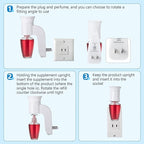 2 Pack Wall Fragrance Plug in Compatible with Bath and Body Works WallFlower Fragrances, ETL Certified, Rotatable, Precise Scent Control Fragrance Diffuser Plug for Home, Office (White)