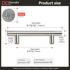 homdiy Brushed Nickel Cabinet Pull Kitchen Cabinet Handles HD201SN Drawer Pulls Brushed Nickel Cabinet Door Handles, 20Pack 3-1/2in Hole Centers Kitchen Door Handles for Cabinets