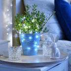 JMEXSUSS 4 Pack 50 LED White Christmas Fairy Lights Battery Operated - 16.1ft Mini Twinkle Lights Indoor Outdoor Waterproof for Dorm Garden Patio Party Wedding Birthday Holiday Decorations