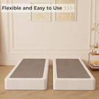 Split Queen Box Spring 5 Inch, Easy Assembly Bed Foundation, Heavy Duty Low Profile Metal Box Spring for Queen Bed with Fabric Cover, Noise Free