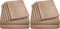 Twin Size Bed Sheets - 4 Piece 1500 Supreme Collection Fine Brushed Microfiber Deep Pocket Twin Sheet Set Bedding - 1 Extra Pillow Cases, Great Value, Twin, Taupe (Pack of 2)