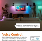 Amazon Basics Smart A19 LED Light Bulb, Color Changing, 9W (60W Equivalent), 800LM, Works with Alexa Only, 2.4 GHz Wi-Fi, No Hub Required, 1 Pack