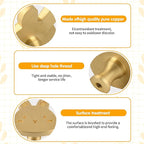 5 Pack Solid Brass Cartoon Rabbit Cabinet knob, Children's Dressing Table, Desk, Bookshelf, Drawer, Wardrobe, Gold Single Hole Handle