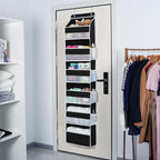Univivi Door Hanging Organizer Nursery Closet Cabinet Baby Storage with 6 Large Compartments and 8 Side Pockets for Cosmetics, Toys and Sundries (Black)