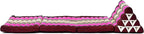 Leewadee - Comfortable Japanese Floor Mattress Used As Thai Floor Bed with Triangle Cushion, Futon Mattress Or Thai Massage Mat, 67 x 21 inches, Auburn Pink