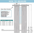 OWENIE Sheer Curtain, 120 Inches Long, White, Rod Pocket, Polyester, 2 Panels, for Living Room and Bedroom