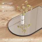 DUMOS Black Metal Arch Vanity Rounded Rectangle Bathroom Mirrors for Over Sink Wall, 27x38 Inch Large Matte Mirror, Modern Decorative for Restroom, Farmhouse