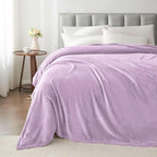 BEDELITE Fleece Blanket Lilac Throw Blankets for Couch & Bed, 300GSM Luxury Plush Cozy Fuzzy Blanket 50" x 60", Super Soft Warm Lightweight Throw Blanket for Travel Camping