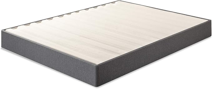 ZINUS Upholstered Metal and Wood Box Spring, 7.5 Inch Mattress Foundation, Easy Assembly, Fabric Paneled Design, Queen
