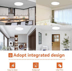 TALOYA 10 Inch LED Flush Mount Ceiling Light Fixture White, 5-in-1 CCT Selectable (3000K/3500K/4000K/5000K/6500K), 20W 0.94inch Thickness Ultra-Slim Surface Mounted Lighting Fixture for Basement