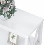 FATORRI Console Table for Entryway, Long Sofa Table with 3 Tier Shelves, Modern White Hallway Tables for Living Room (55 Inch, White Oak)