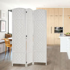 Rose Home Fashion 6 ft Tall Room Divider, Room Dividers and Folding Privacy Screens, 15.7in Privacy Screen 3 Panel Partition Temporary Wall Separation for Private, White
