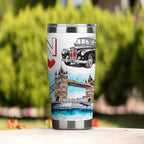 City Travel Mug for City Lover,20oz Double Wall Tumbler Vacuum Insulated Stainless Steel Coffee Cups (London)
